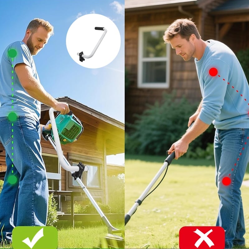 Example of a second grip point installed on a string trimmer